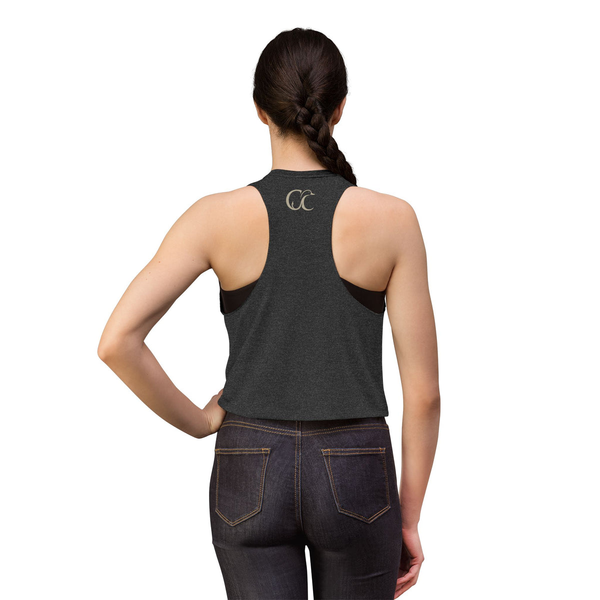 Cupped & Committed Outdoors Women's Crop Tank — Duck Logo Outdoor Fishing & Waterfowl Shirt