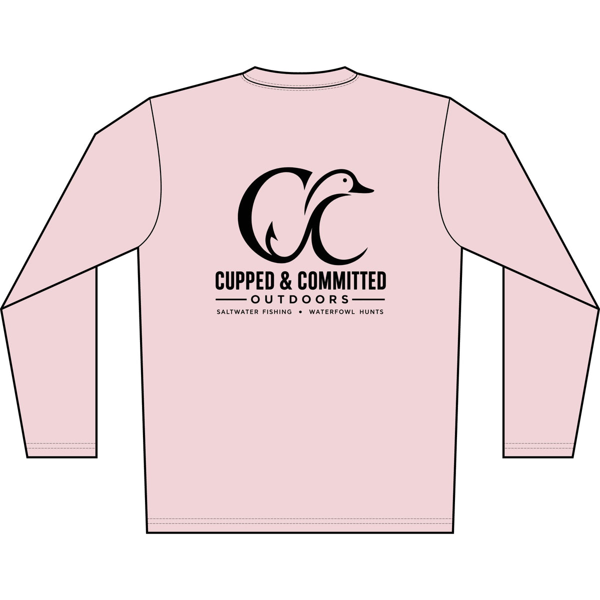 Men's Solar Long Sleeve Shirt — Cupped & Committed Outdoors Logo Performance Tee