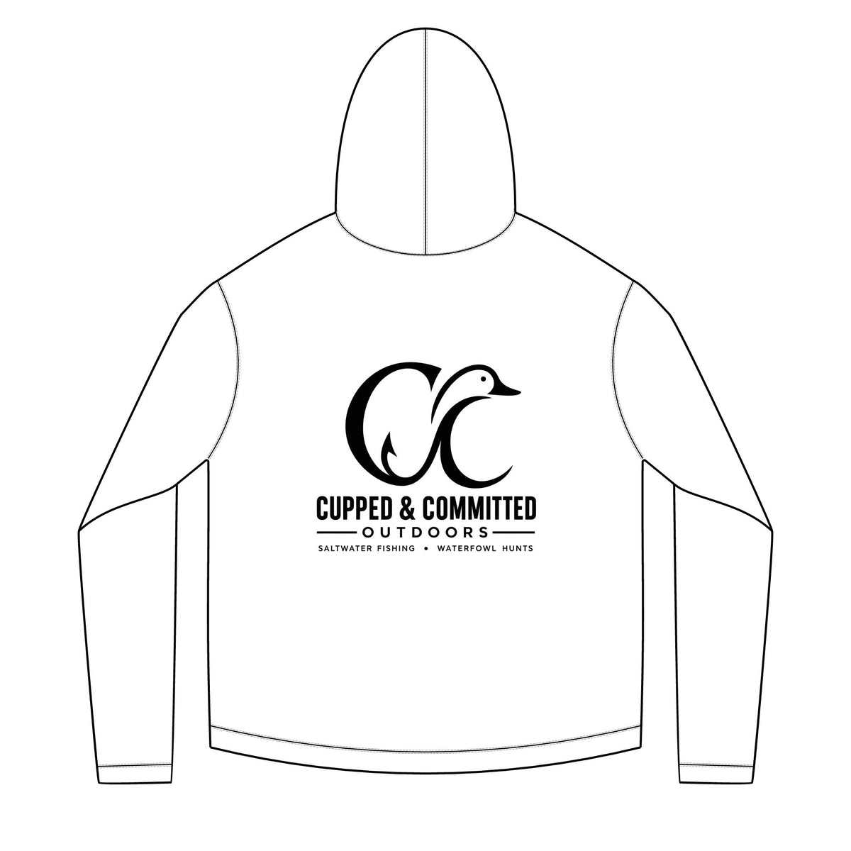 Hoodie — Cupped & Committed Outdoors Solar Fish Logo
