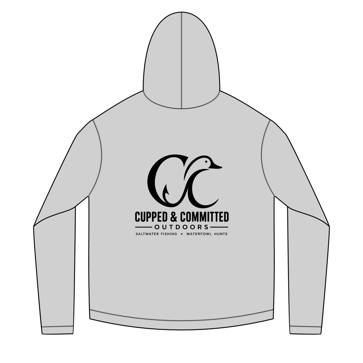 Hoodie — Cupped & Committed Outdoors Solar Fish Logo