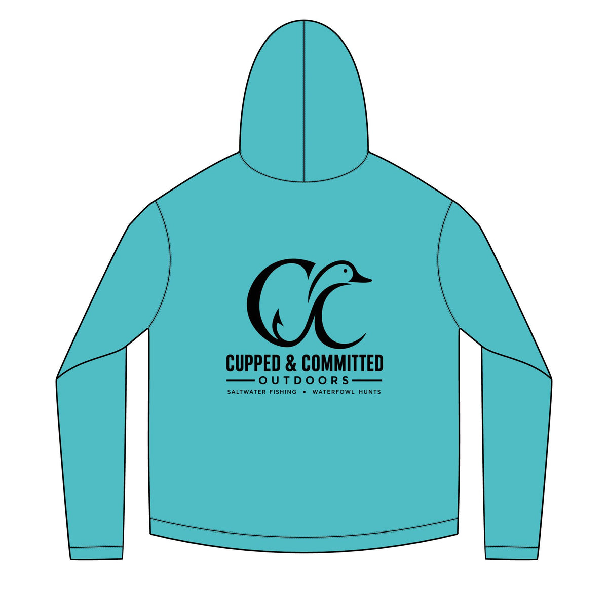 Hoodie — Cupped & Committed Outdoors Solar Fish Logo