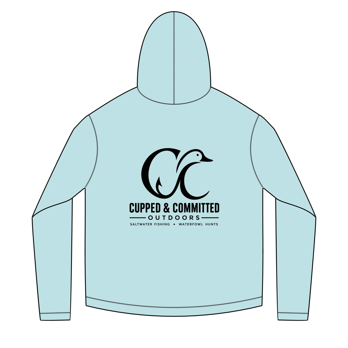 Hoodie — Cupped & Committed Outdoors Solar Fish Logo