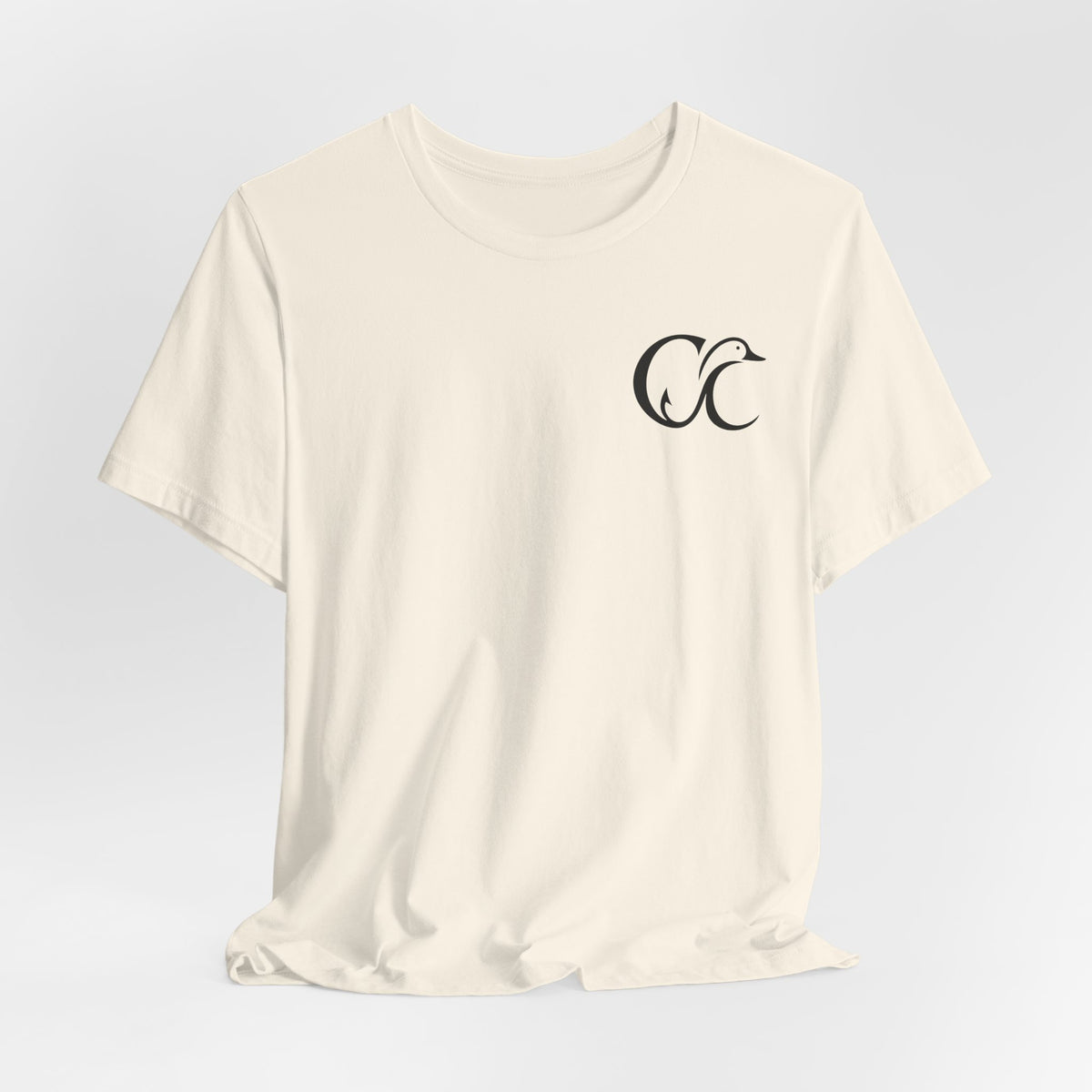 Cupped & Committed Outdoors Tee — Duck Logo Fishing & Waterfowl Shirt