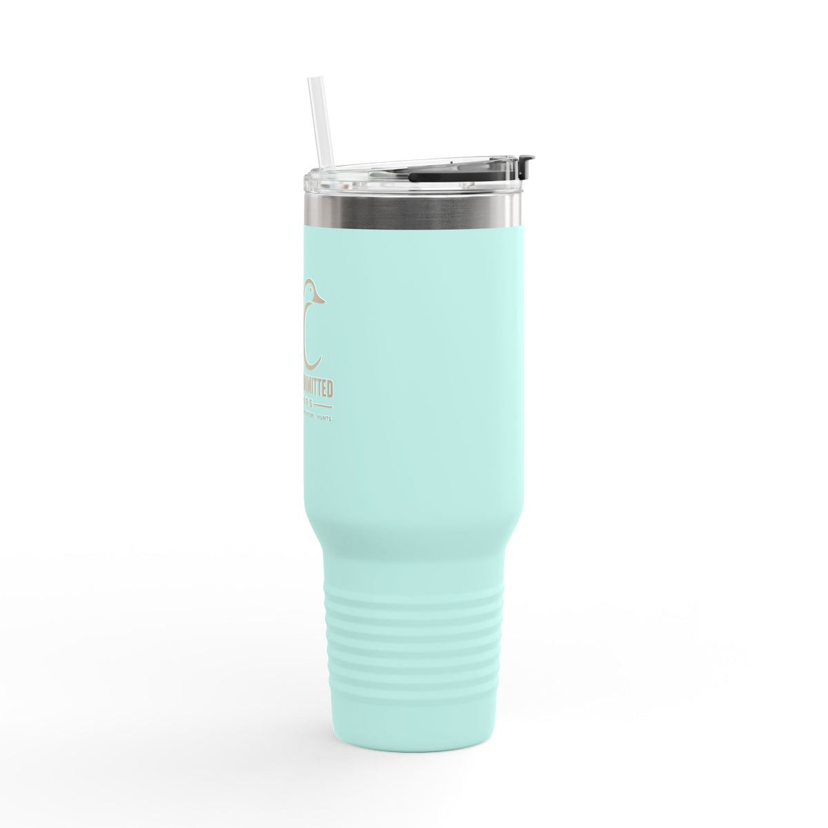 40oz Insulated Travel Mug – Matte Black Thermal Tumbler with Straw (Large Capacity)