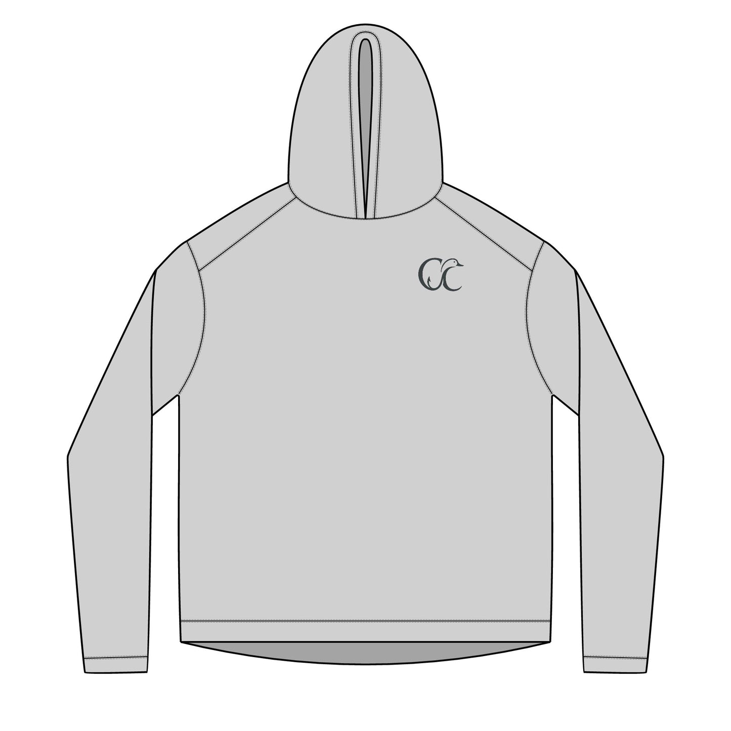 Hoodie — Cupped & Committed Outdoors Solar Fish Logo