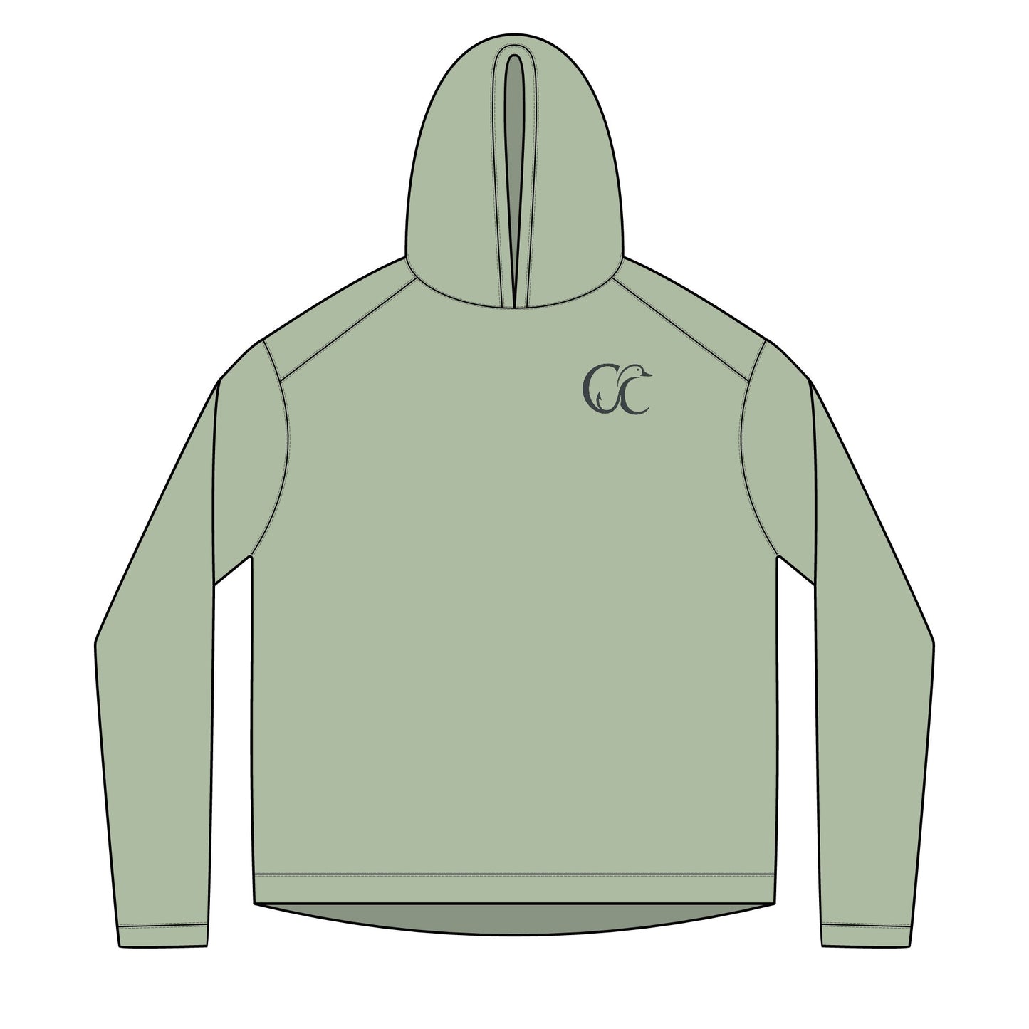Hoodie — Cupped & Committed Outdoors Solar Fish Logo