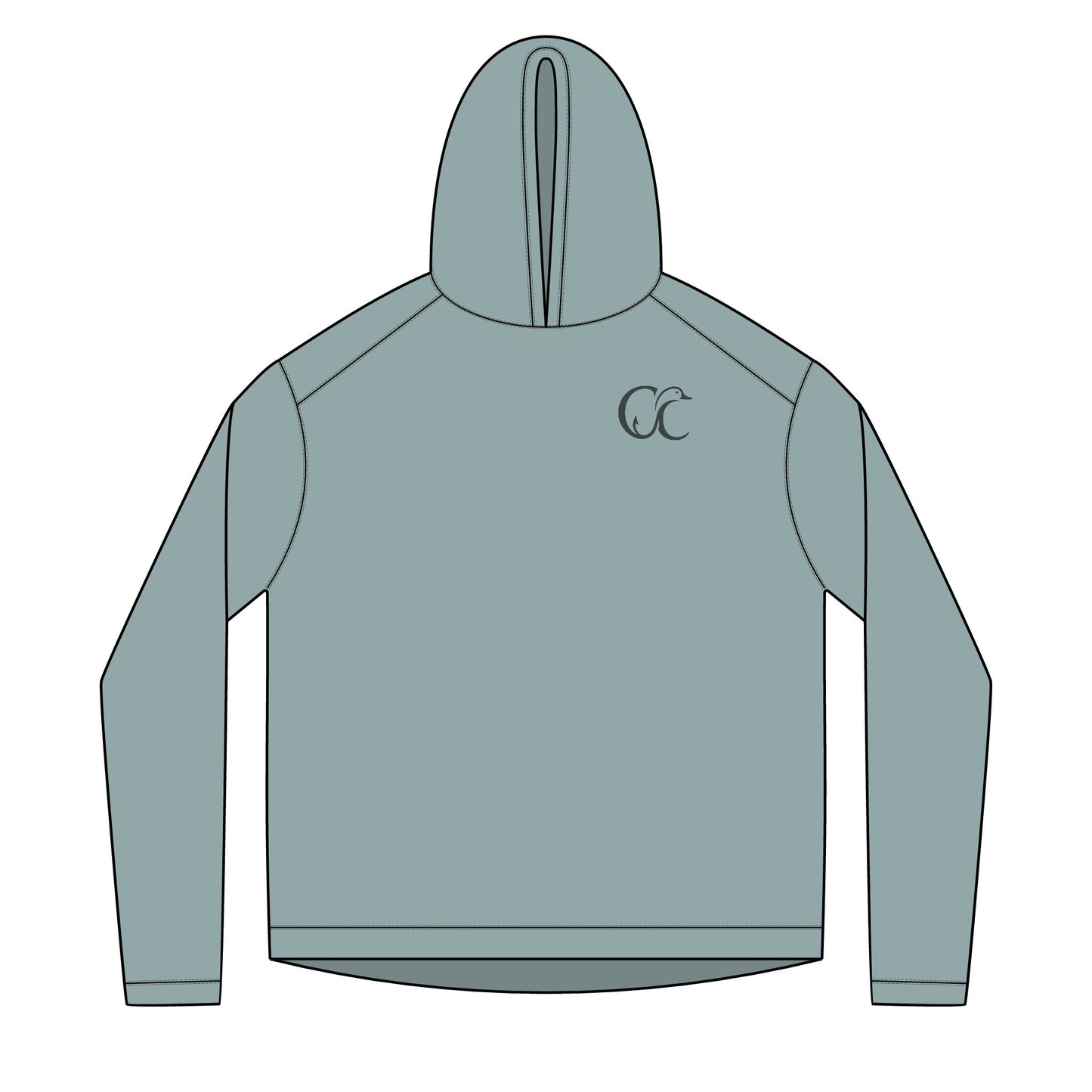 Hoodie — Cupped & Committed Outdoors Solar Fish Logo