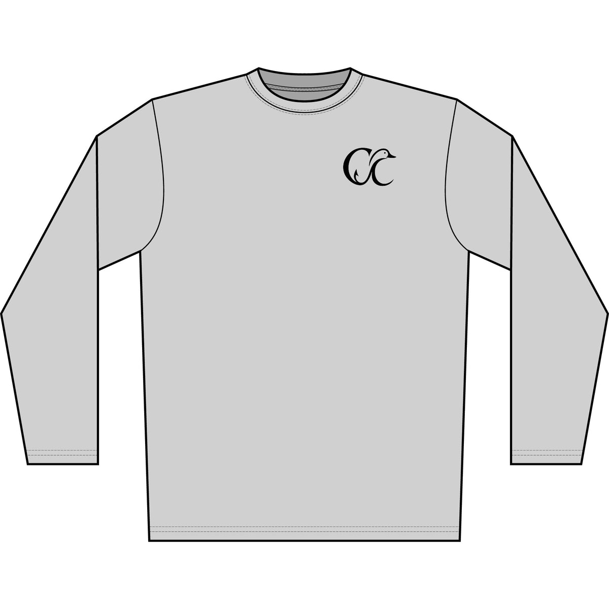 Men's Solar Long Sleeve Shirt — Cupped & Committed Outdoors Logo Performance Tee