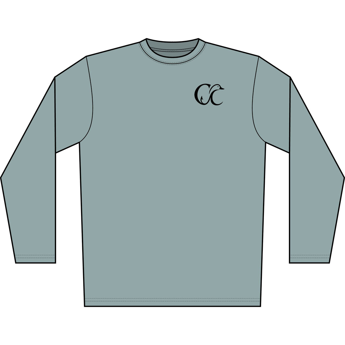 Men's Solar Long Sleeve Shirt — Cupped & Committed Outdoors Logo Performance Tee
