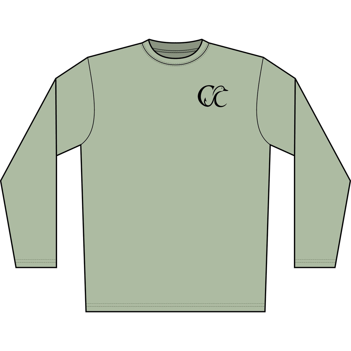 Men's Solar Long Sleeve Shirt — Cupped & Committed Outdoors Logo Performance Tee