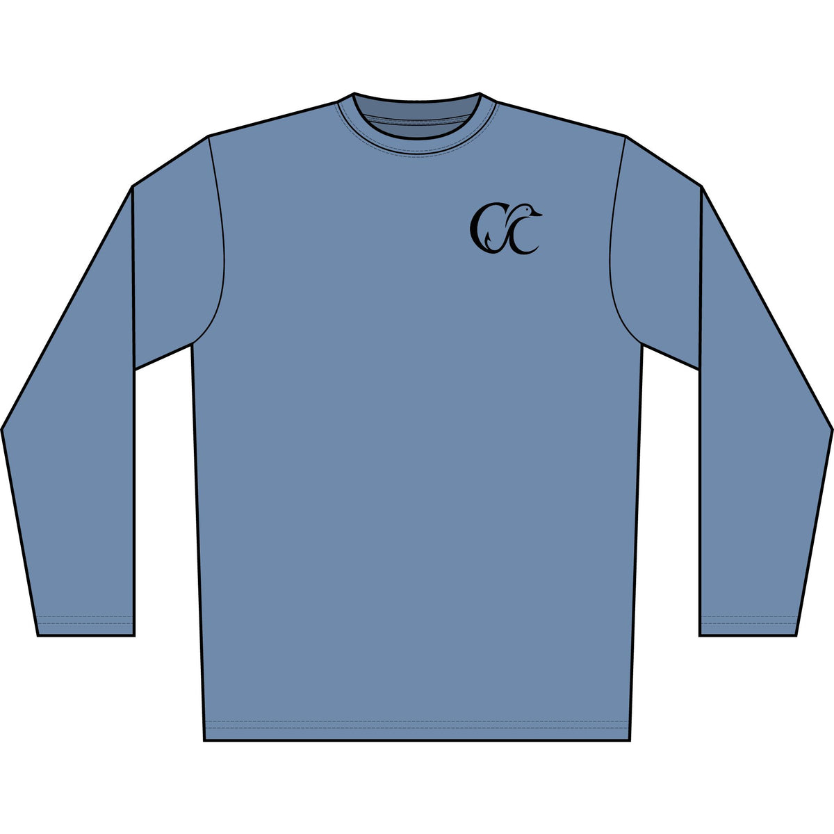 Men's Solar Long Sleeve Shirt — Cupped & Committed Outdoors Logo Performance Tee