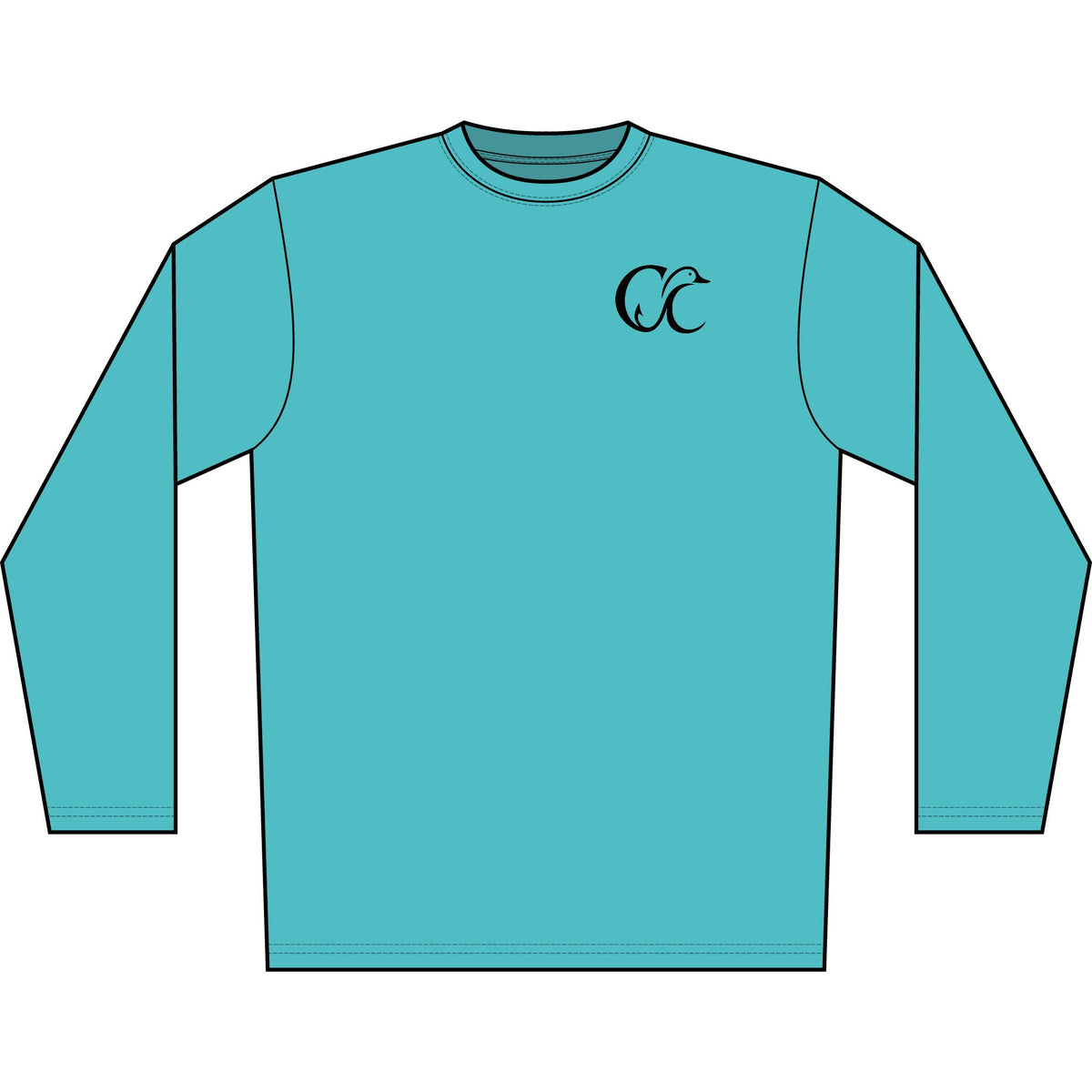 Men's Solar Long Sleeve Shirt — Cupped & Committed Outdoors Logo Performance Tee