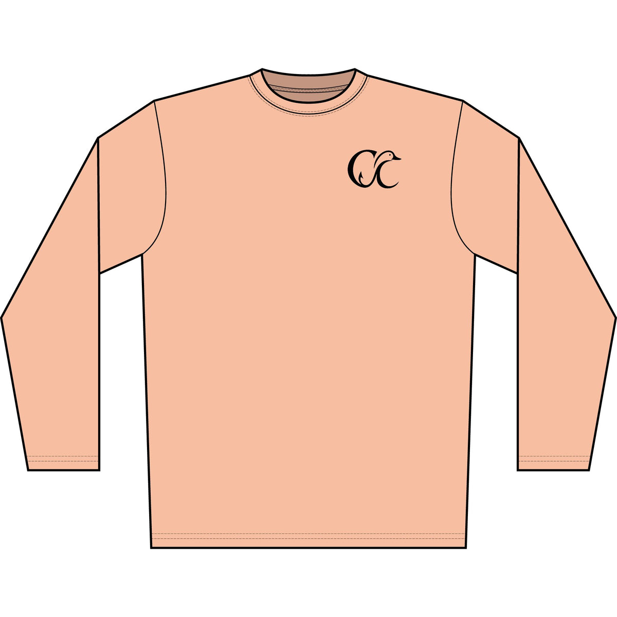 Men's Solar Long Sleeve Shirt — Cupped & Committed Outdoors Logo Performance Tee