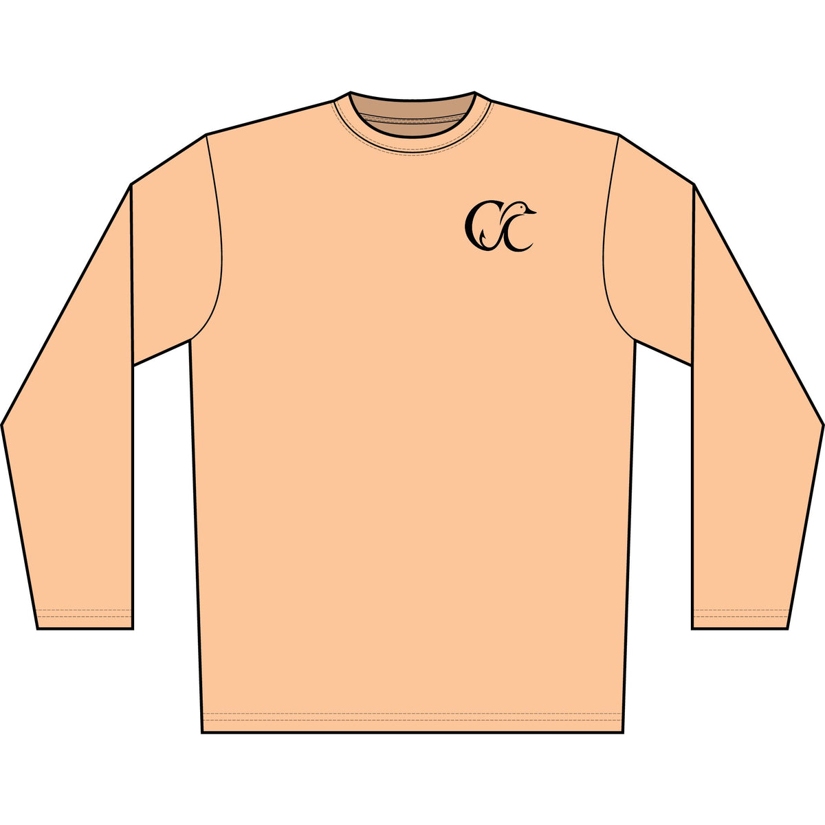 Men's Solar Long Sleeve Shirt — Cupped & Committed Outdoors Logo Performance Tee