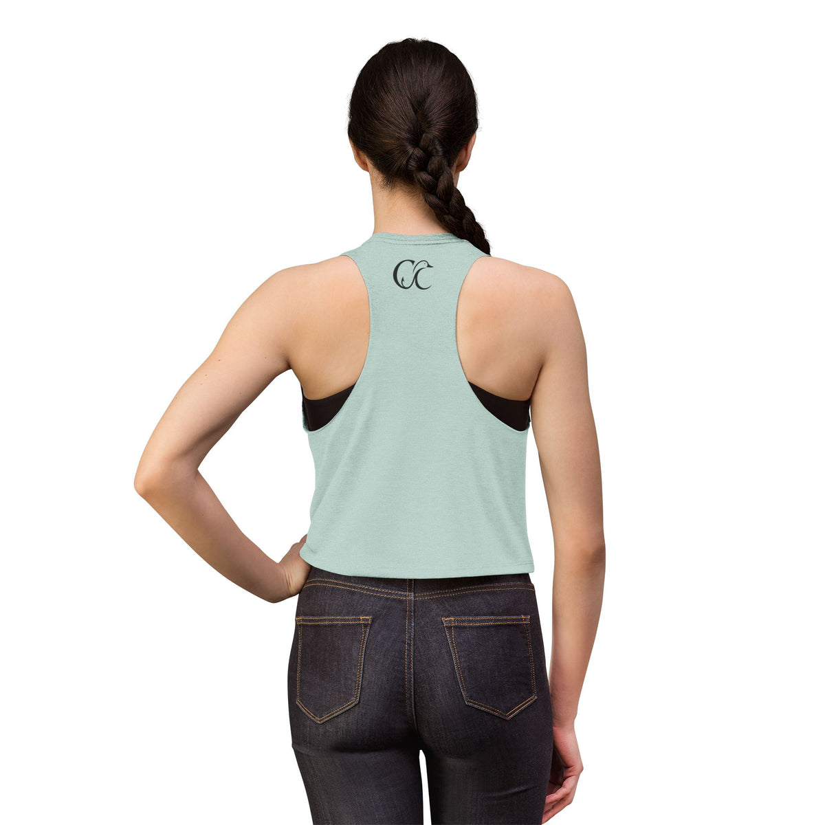 Cupped & Committed Outdoors Women's Crop Tank — Duck Logo Outdoor Fishing & Waterfowl Shirt