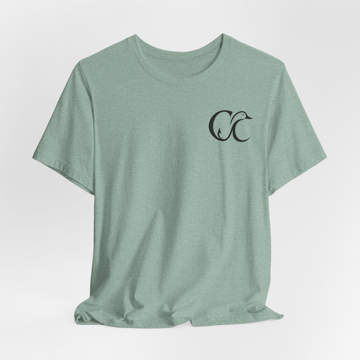 Cupped & Committed Outdoors Tee — Duck Logo Fishing & Waterfowl Shirt