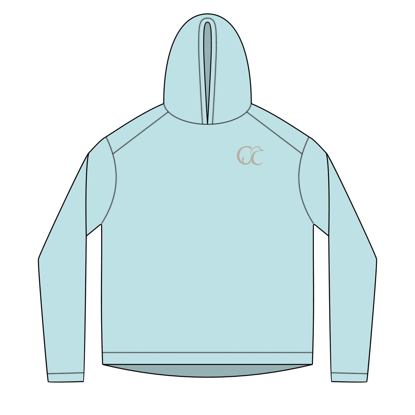 Hoodie — Cupped & Committed Outdoors Solar Fish Logo