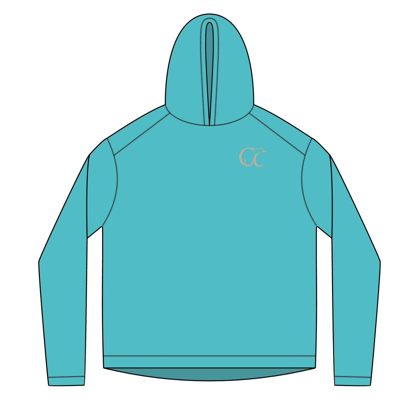 Hoodie — Cupped & Committed Outdoors Solar Fish Logo