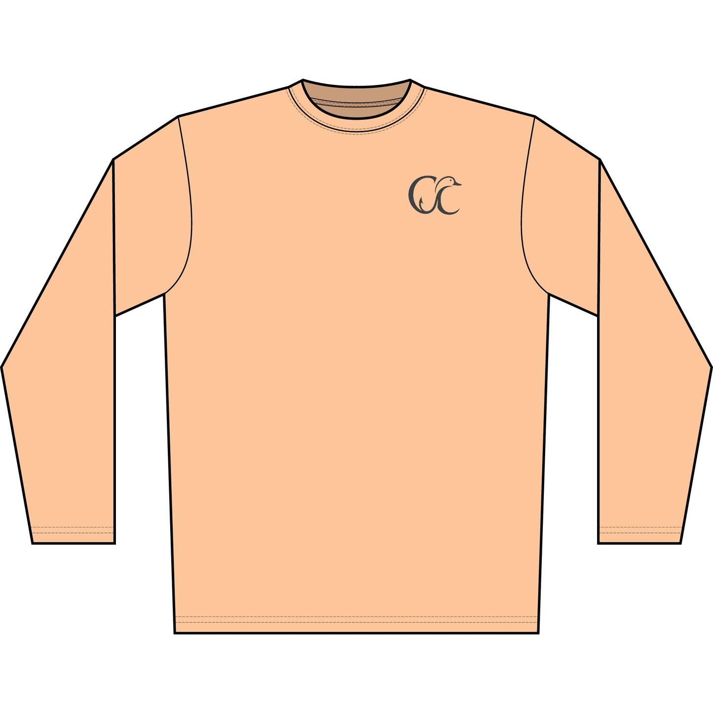 Men's Solar Long Sleeve Shirt — Cupped & Committed Outdoors Logo Performance Tee