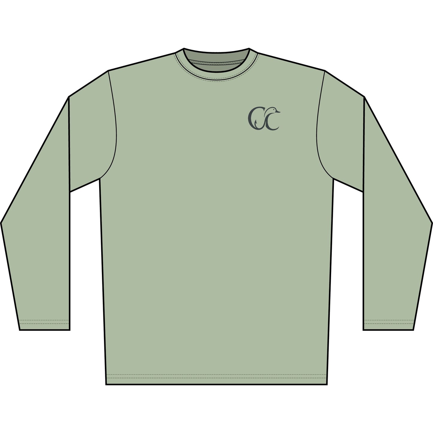 Men's Solar Long Sleeve Shirt — Cupped & Committed Outdoors Logo Performance Tee