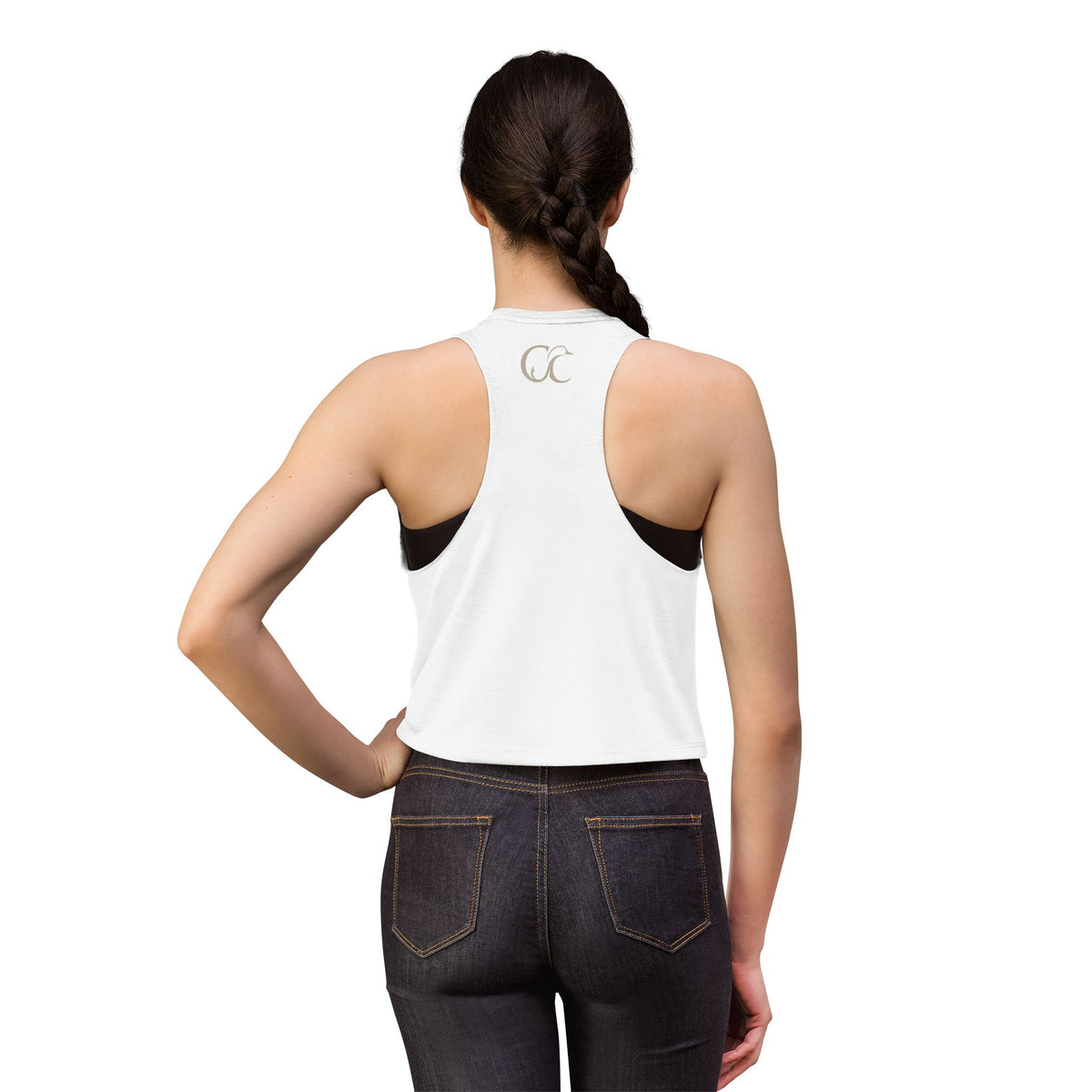 Cupped & Committed Outdoors Women's Crop Tank — Duck Logo Outdoor Fishing & Waterfowl Shirt