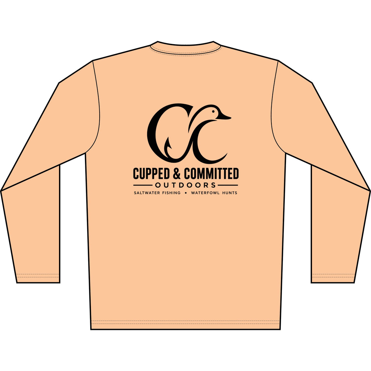 Men's Solar Long Sleeve Shirt — Cupped & Committed Outdoors Logo Performance Tee