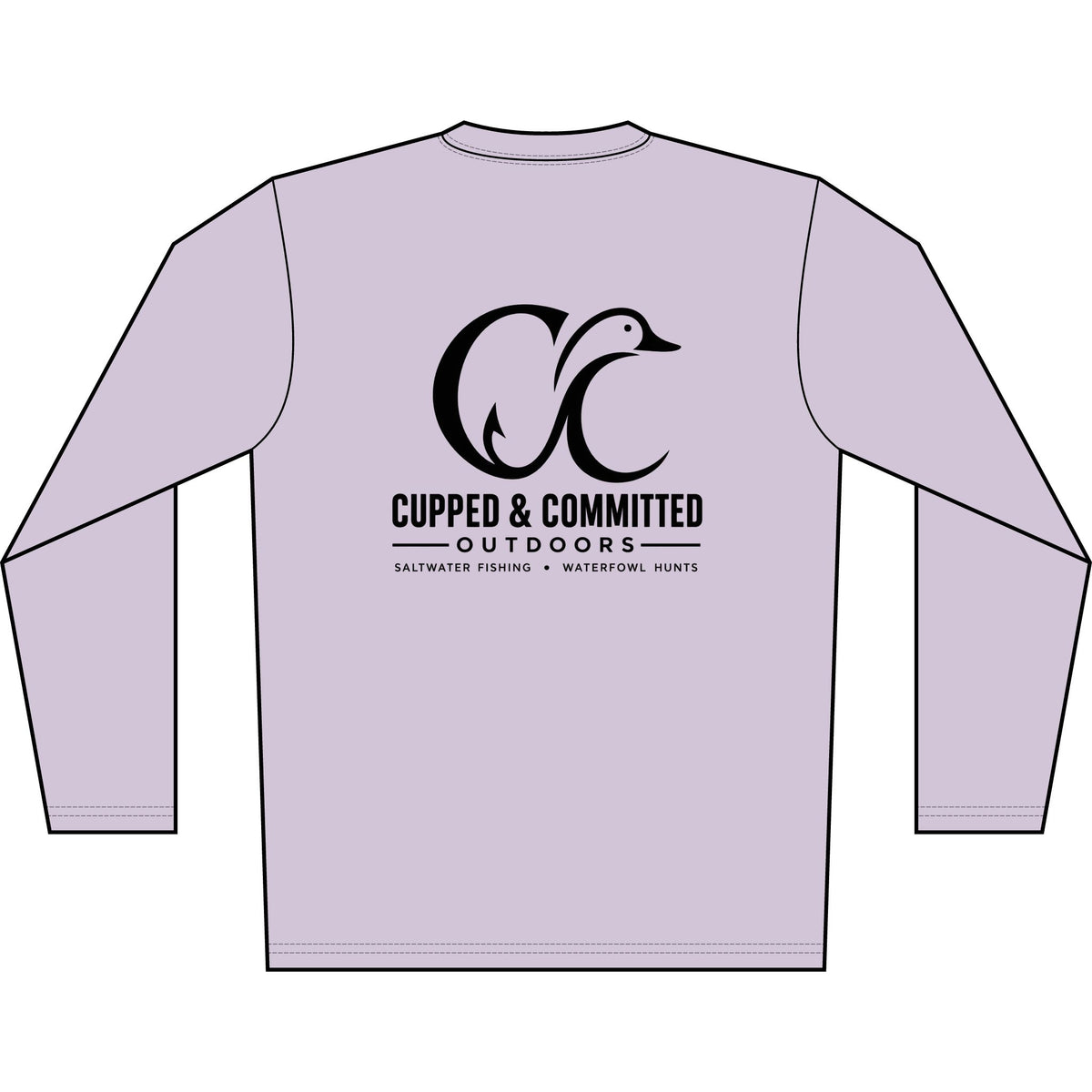 Men's Solar Long Sleeve Shirt — Cupped & Committed Outdoors Logo Performance Tee