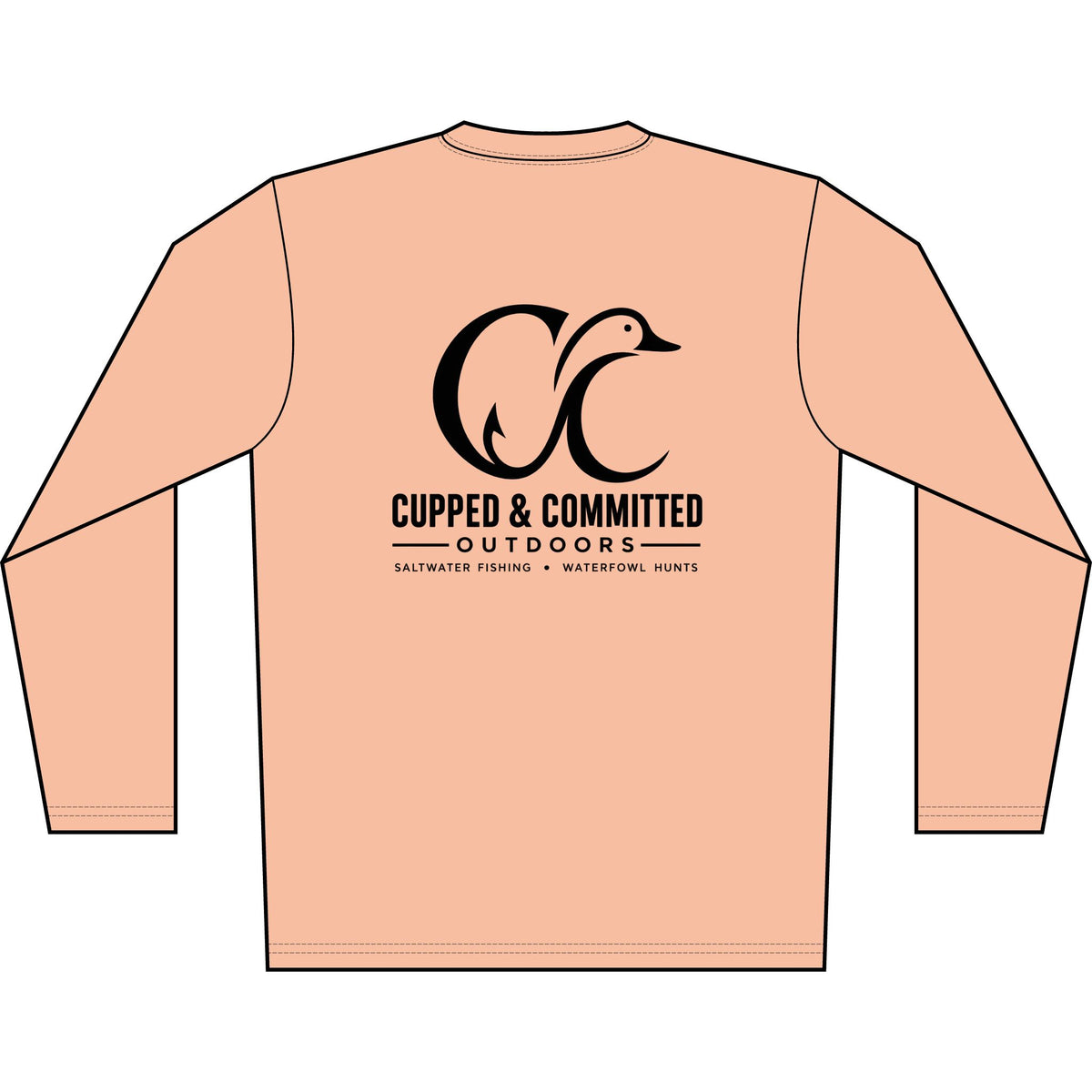 Men's Solar Long Sleeve Shirt — Cupped & Committed Outdoors Logo Performance Tee