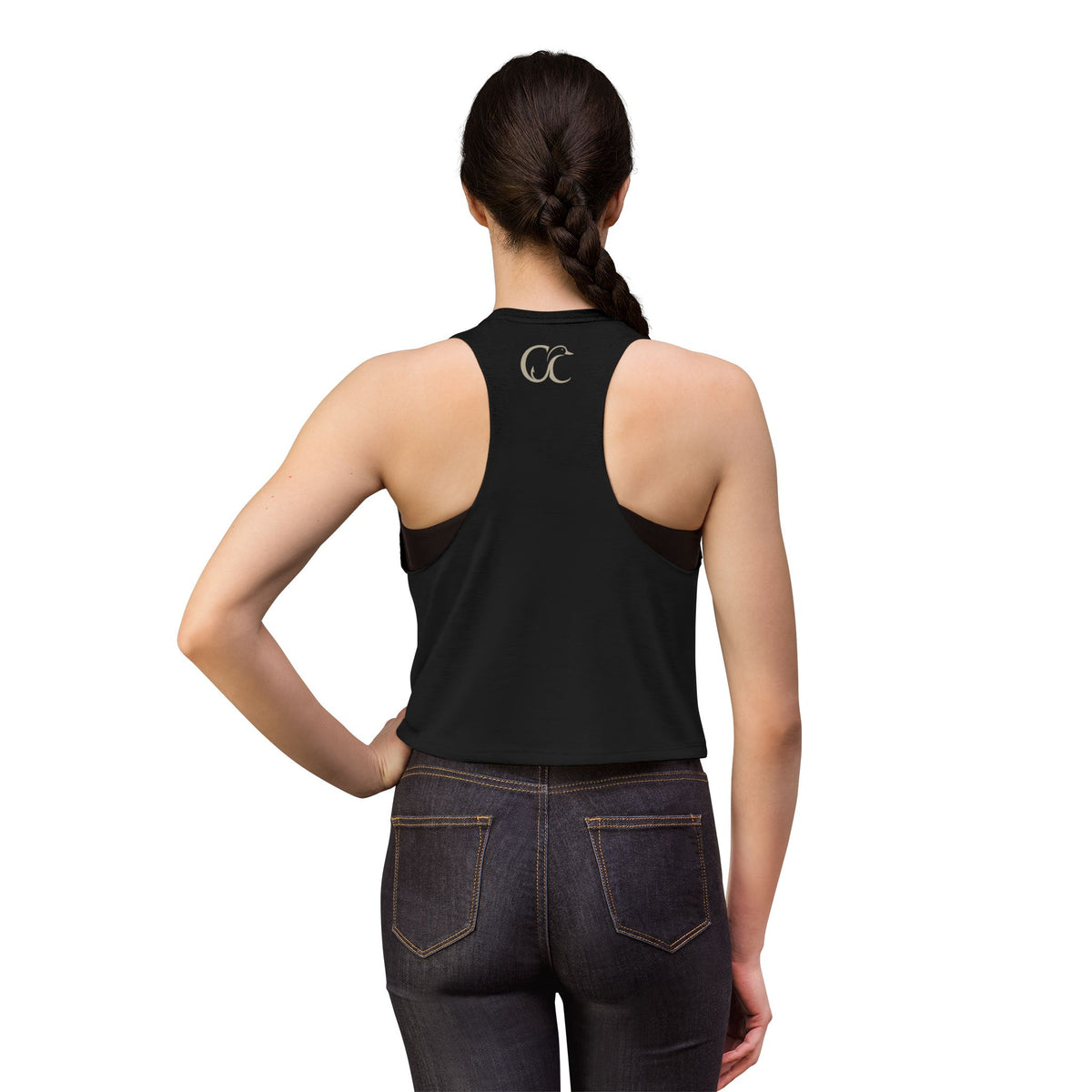 Cupped & Committed Outdoors Women's Crop Tank — Duck Logo Outdoor Fishing & Waterfowl Shirt
