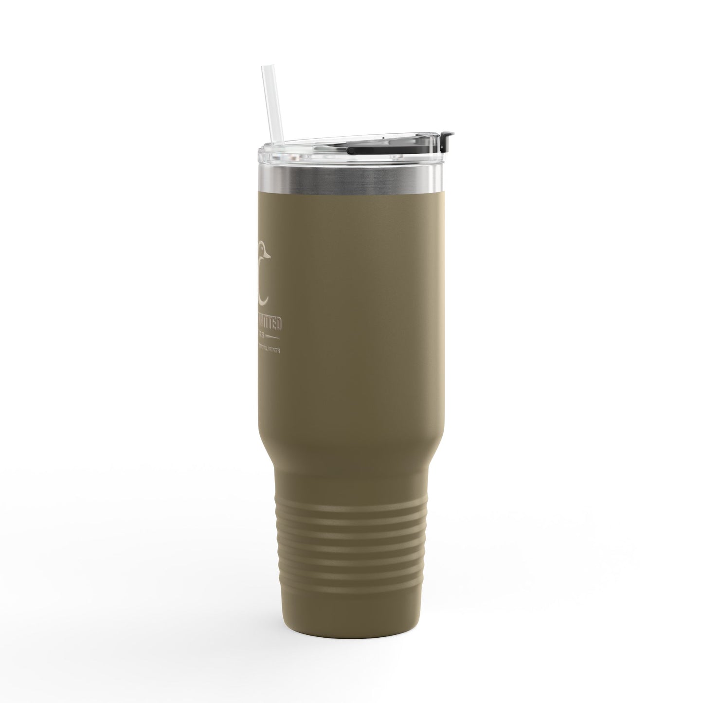40oz Insulated Travel Mug – Matte Black Thermal Tumbler with Straw (Large Capacity)