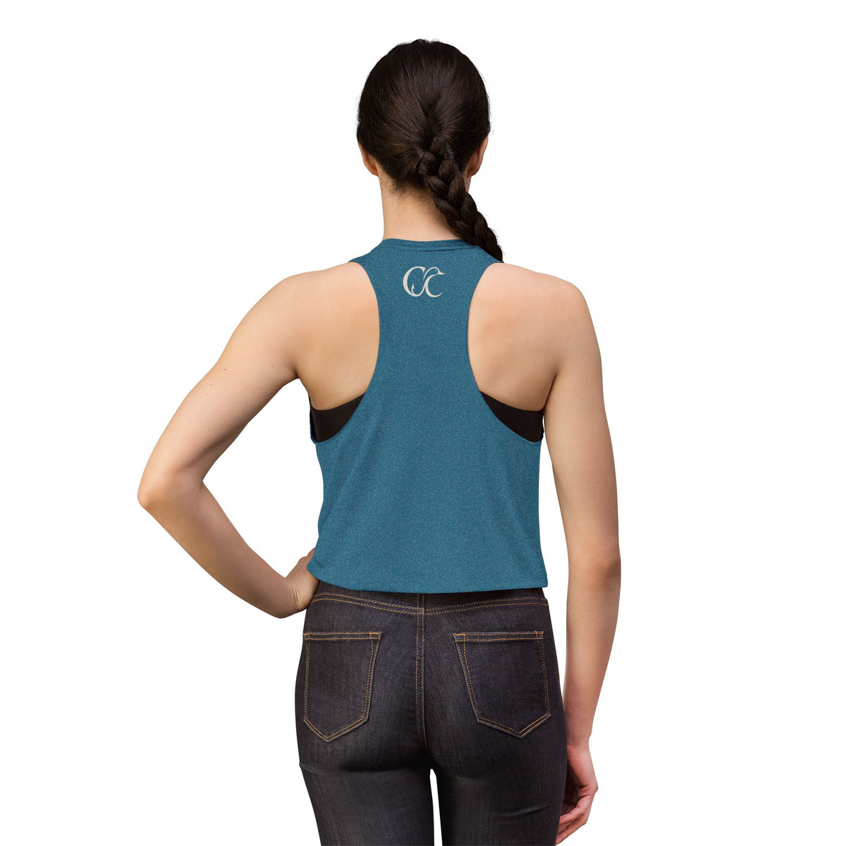 Cupped & Committed Outdoors Women's Crop Tank — Duck Logo Outdoor Fishing & Waterfowl Shirt