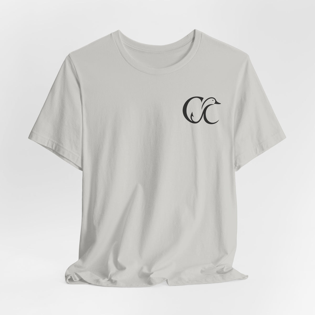 Cupped & Committed Outdoors Tee — Duck Logo Fishing & Waterfowl Shirt
