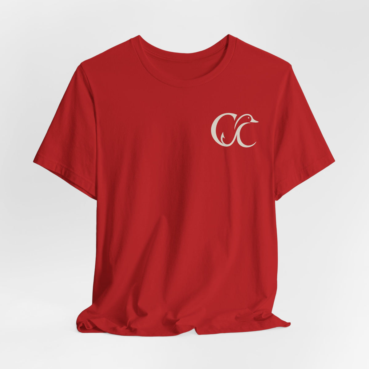 Cupped & Committed Outdoors Tee — Duck Logo Fishing & Waterfowl Shirt