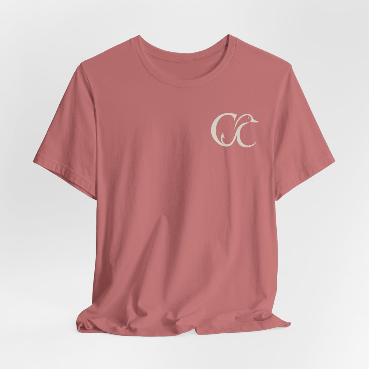Cupped & Committed Outdoors Tee — Duck Logo Fishing & Waterfowl Shirt