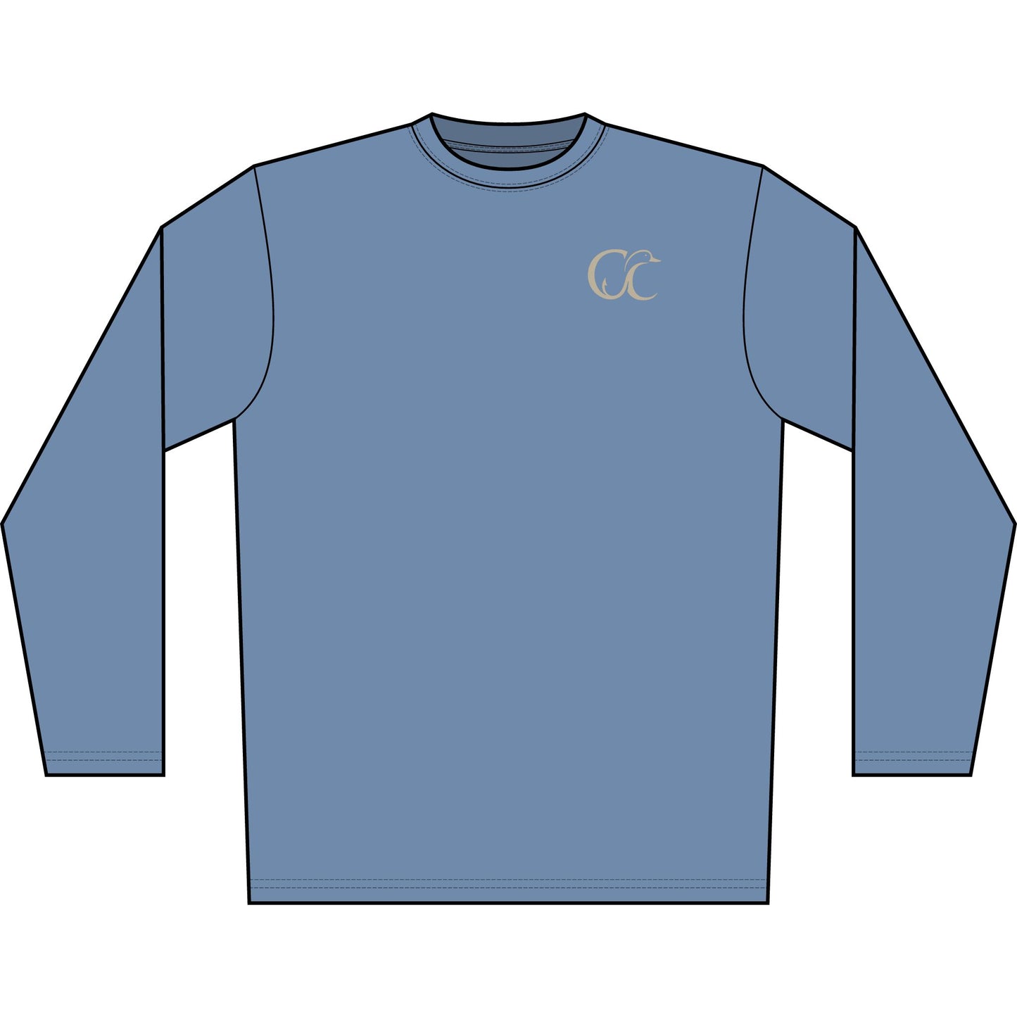 Men's Solar Long Sleeve Shirt — Cupped & Committed Outdoors Logo Performance Tee