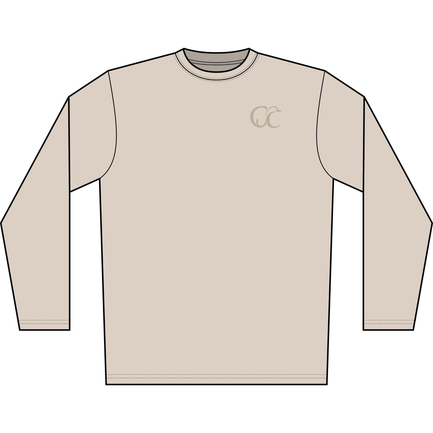 Men's Solar Long Sleeve Shirt — Cupped & Committed Outdoors Logo Performance Tee