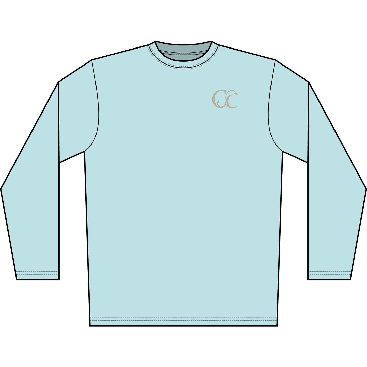 Men's Solar Long Sleeve Shirt — Cupped & Committed Outdoors Logo Performance Tee