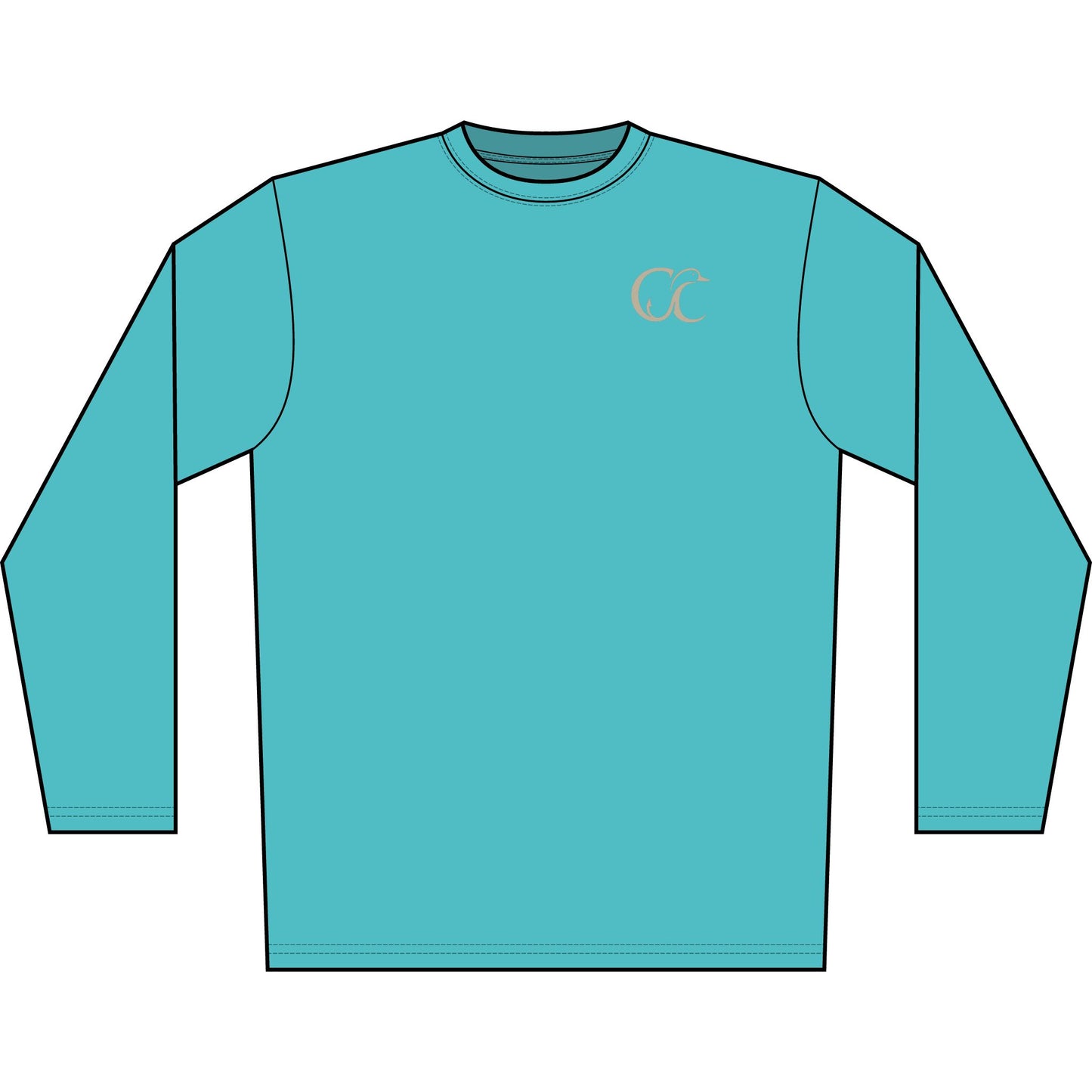 Men's Solar Long Sleeve Shirt — Cupped & Committed Outdoors Logo Performance Tee