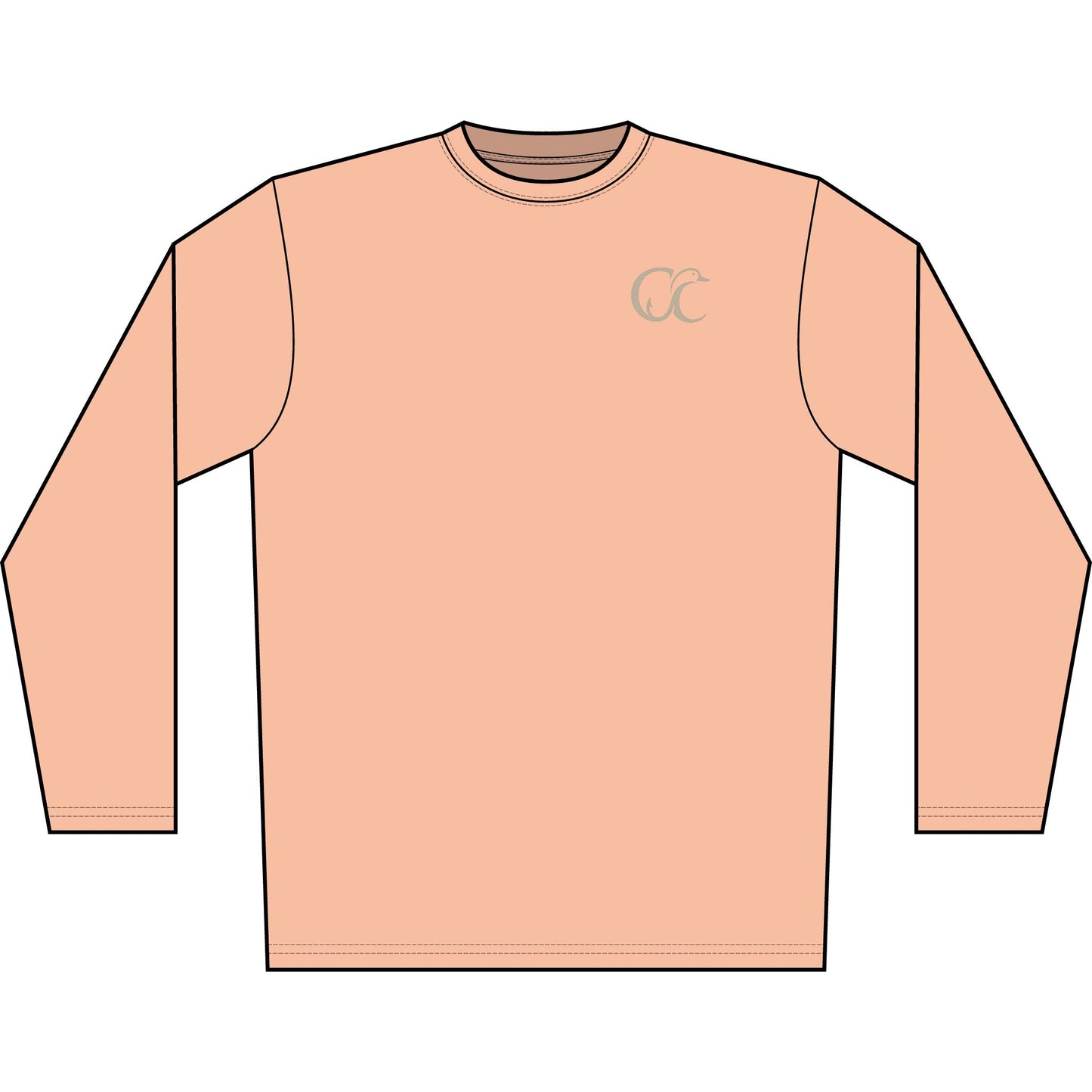 Men's Solar Long Sleeve Shirt — Cupped & Committed Outdoors Logo Performance Tee
