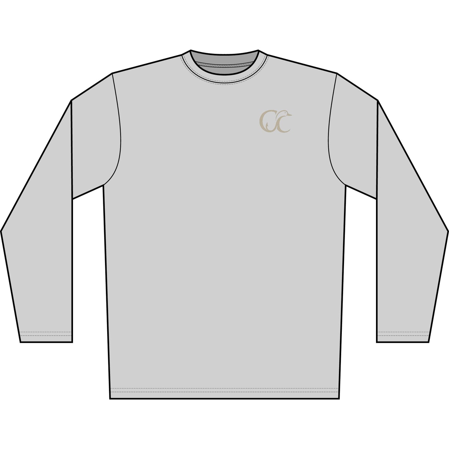 Men's Solar Long Sleeve Shirt — Cupped & Committed Outdoors Logo Performance Tee