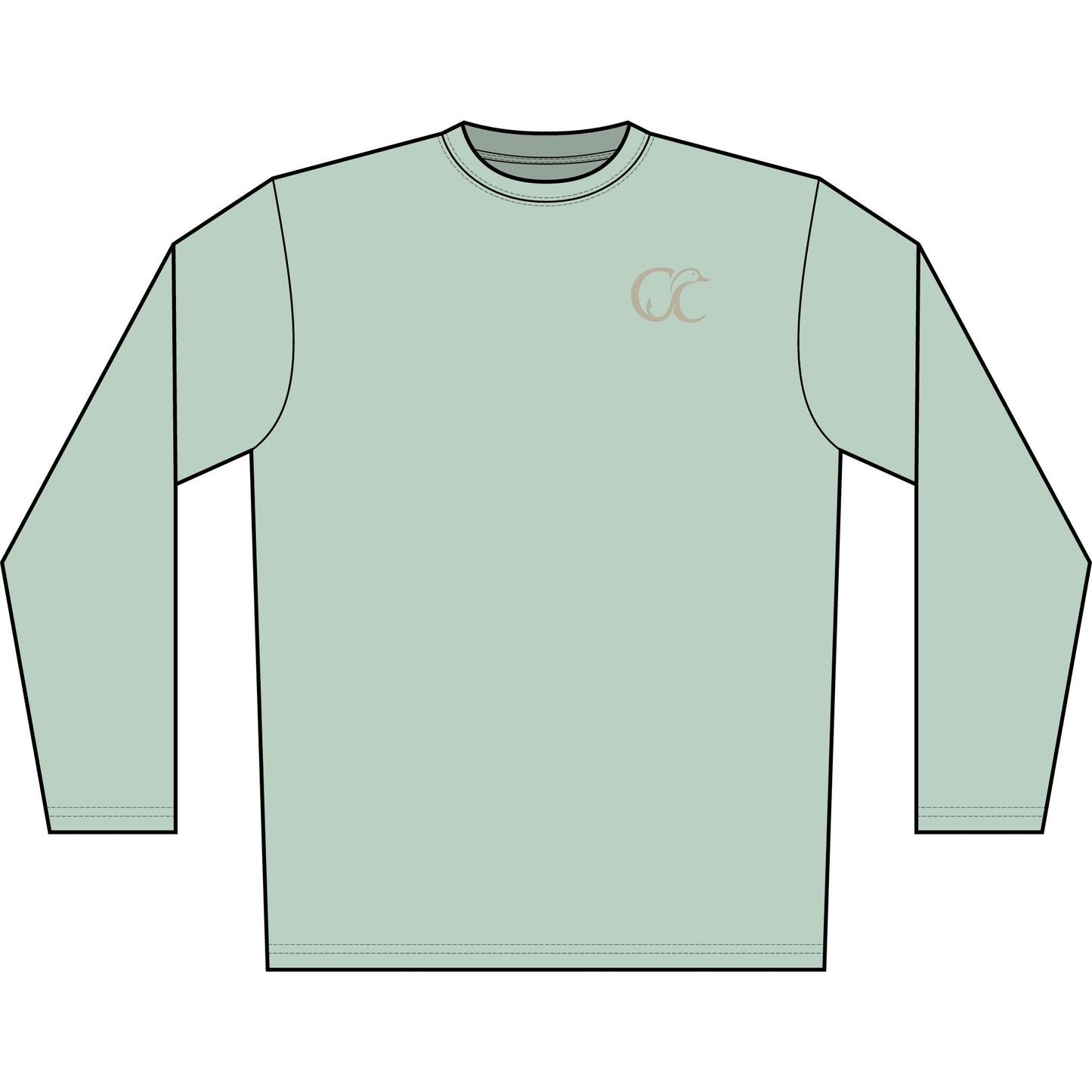 Men's Solar Long Sleeve Shirt — Cupped & Committed Outdoors Logo Performance Tee