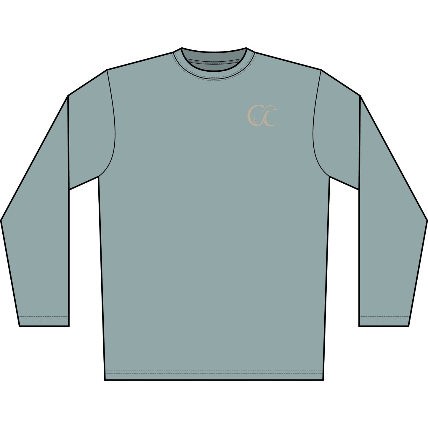 Men's Solar Long Sleeve Shirt — Cupped & Committed Outdoors Logo Performance Tee