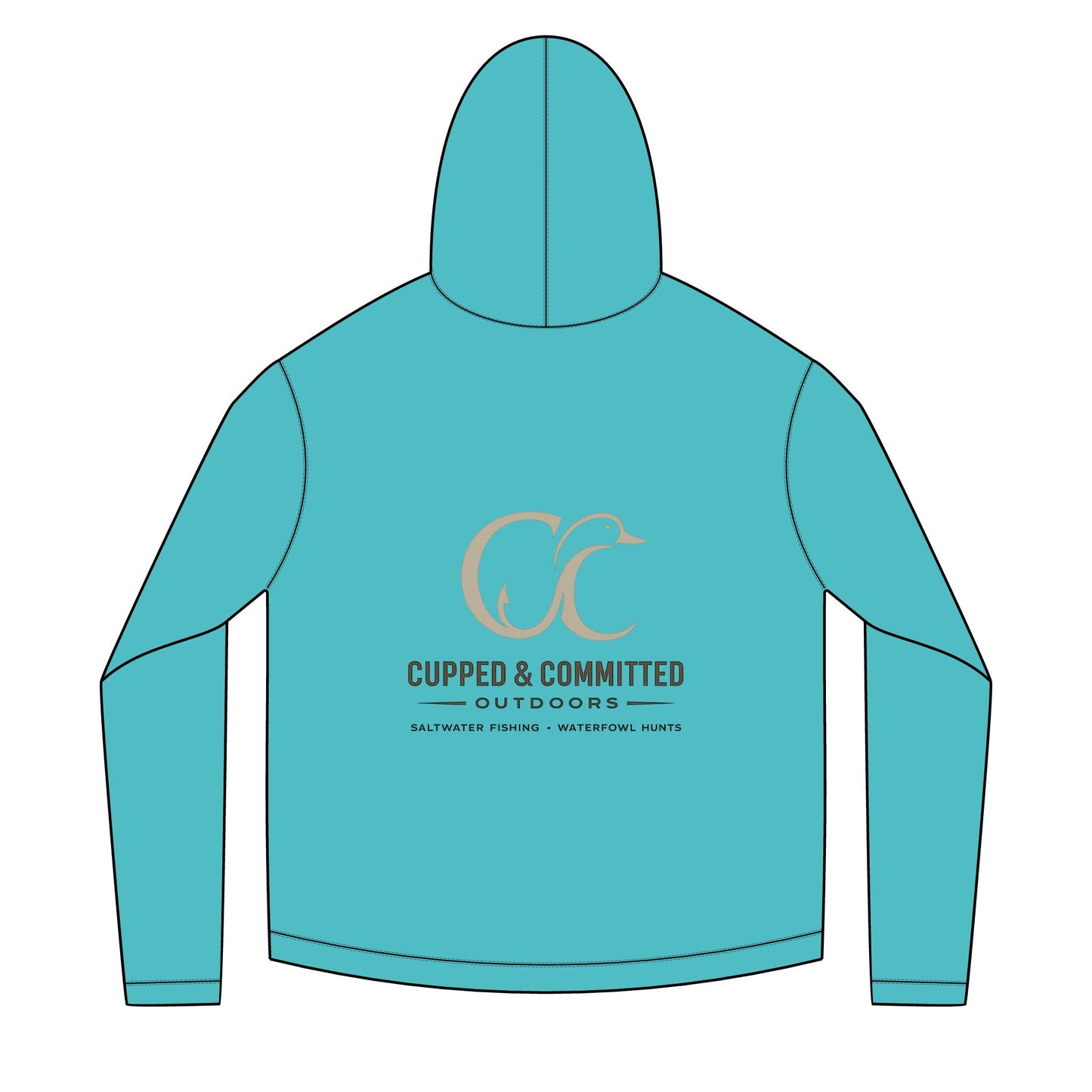 Hoodie — Cupped & Committed Outdoors Solar Fish Logo
