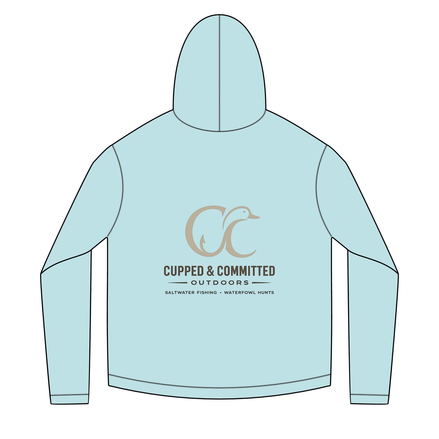 Hoodie — Cupped & Committed Outdoors Solar Fish Logo