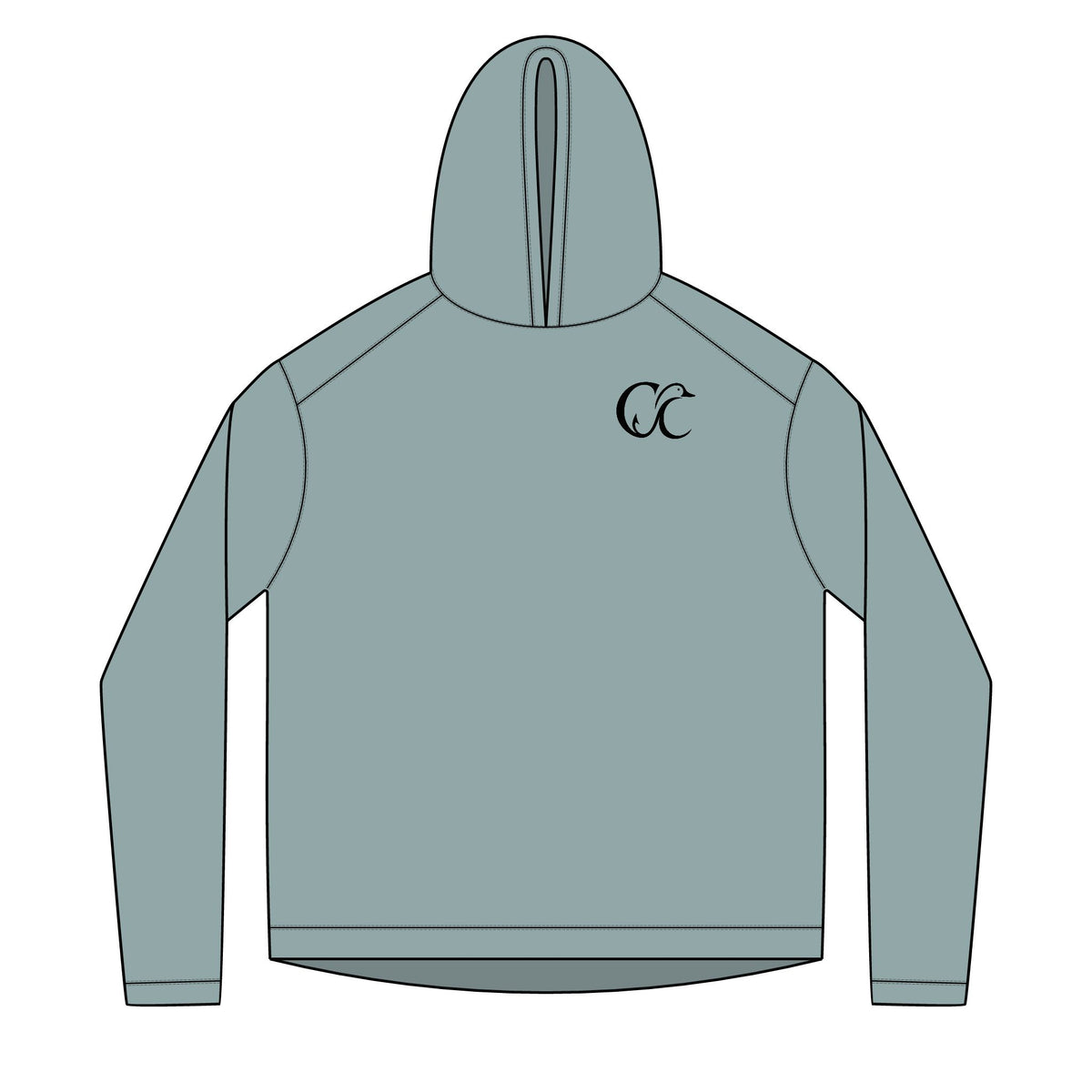 Hoodie — Cupped & Committed Outdoors Solar Fish Logo