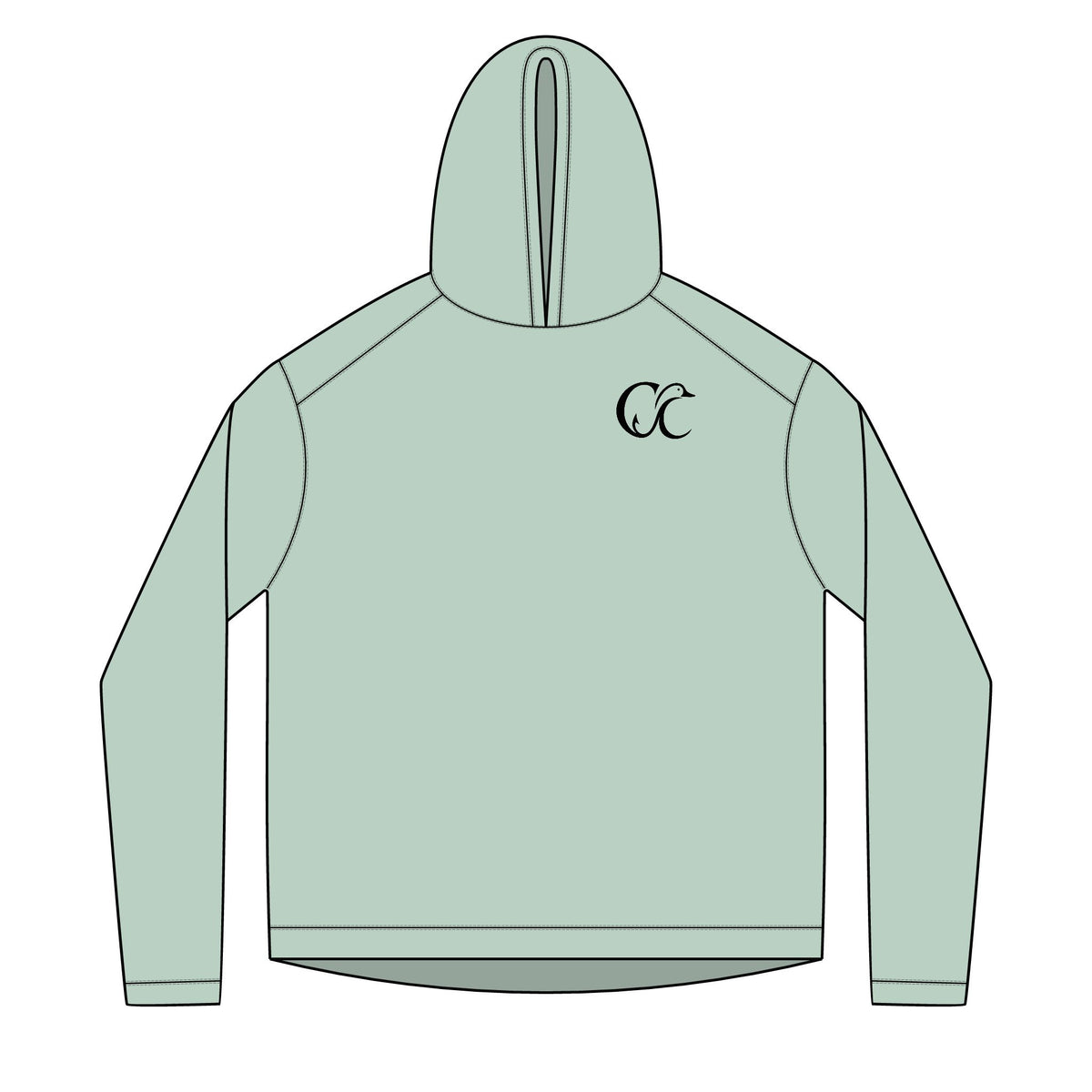 Hoodie — Cupped & Committed Outdoors Solar Fish Logo