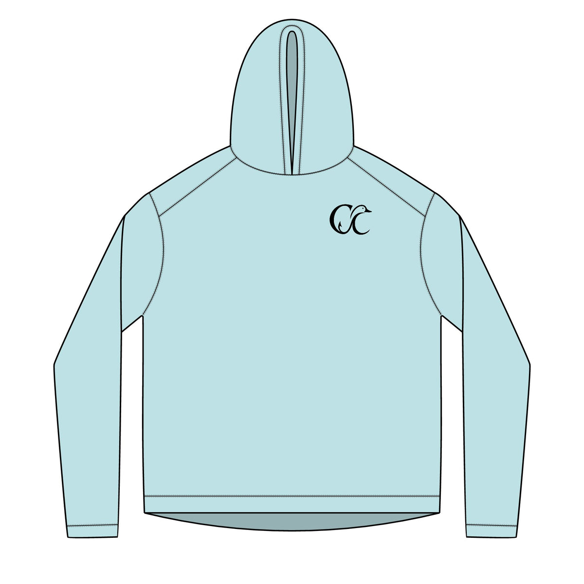 Hoodie — Cupped & Committed Outdoors Solar Fish Logo