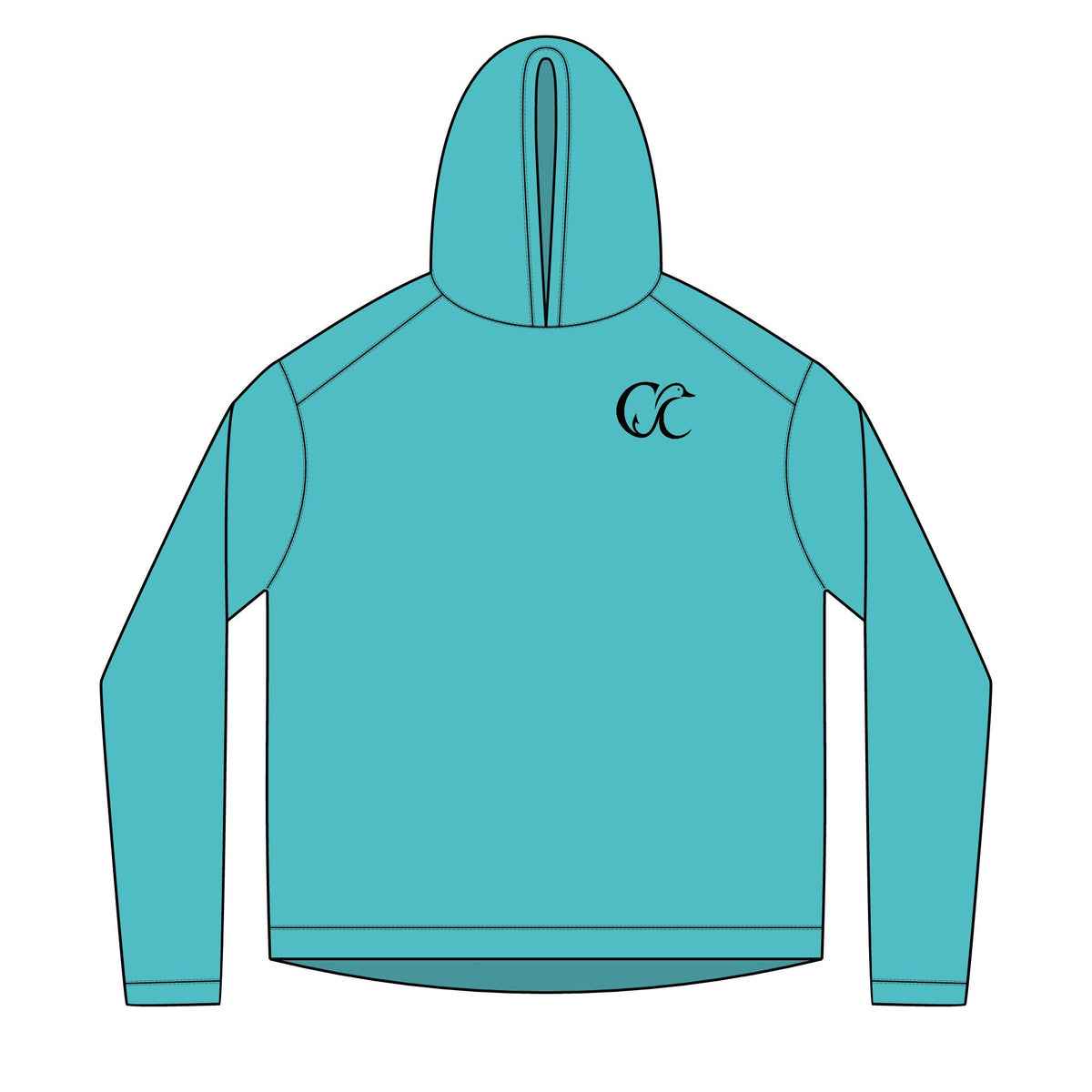 Hoodie — Cupped & Committed Outdoors Solar Fish Logo