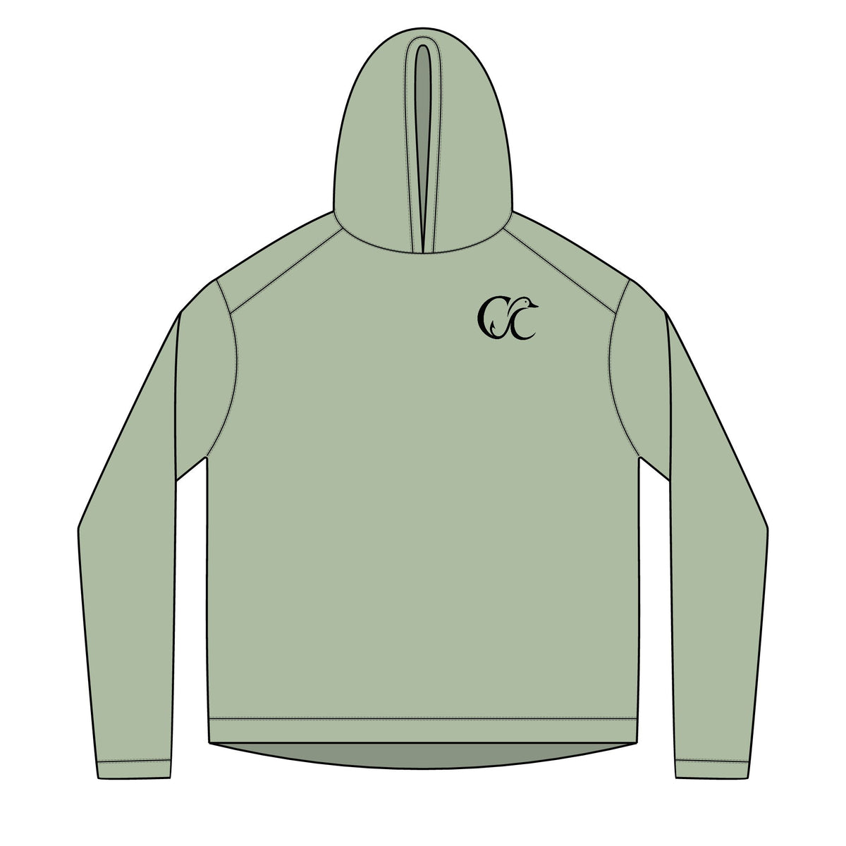 Hoodie — Cupped & Committed Outdoors Solar Fish Logo