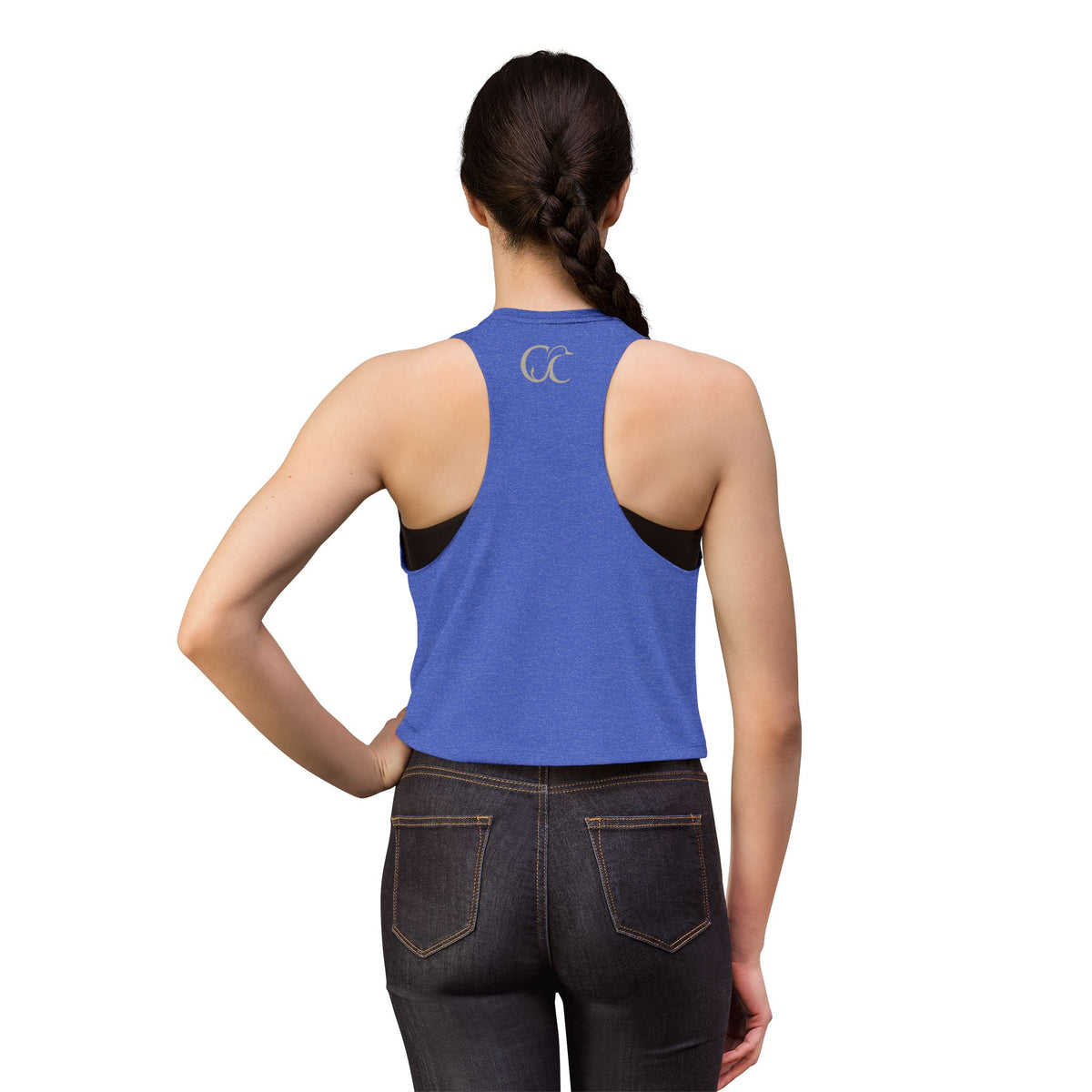 Cupped & Committed Outdoors Women's Crop Tank — Duck Logo Outdoor Fishing & Waterfowl Shirt